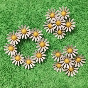 Weiss Daisy earrings and pin